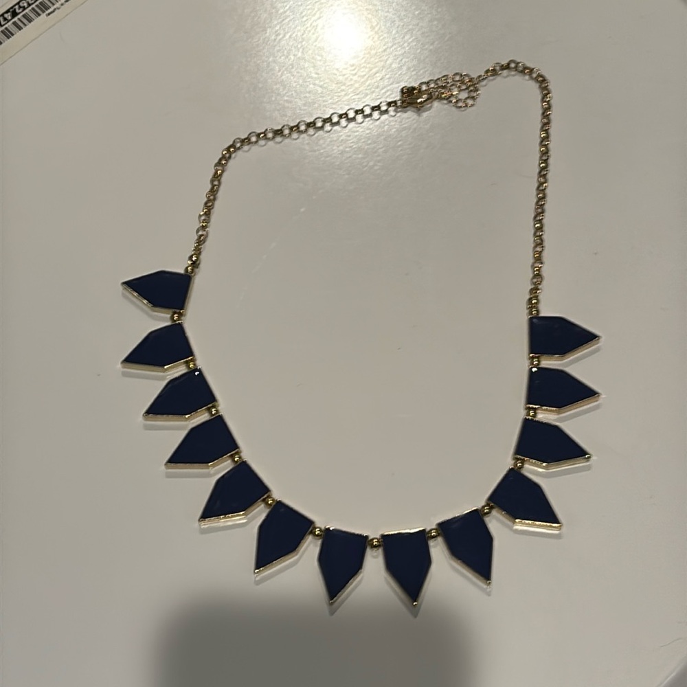 Navy blue decorative necklace